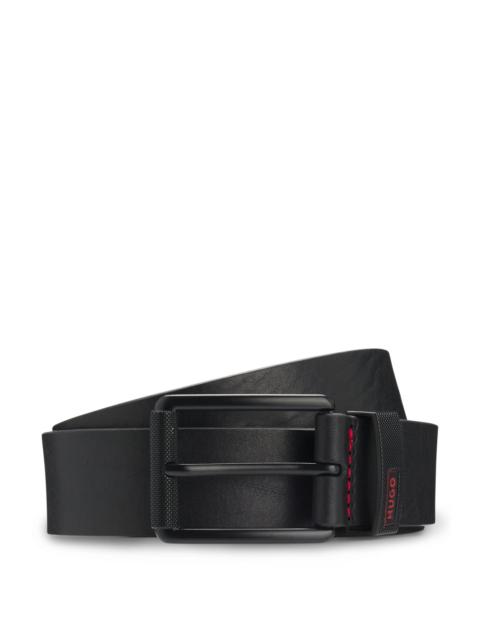 PIN-BUCKLE BELT IN BUFFALO LEATHER
