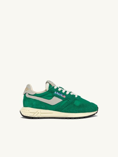 REELWIND LOW SNEAKERS IN GREEN NYLON AND SUEDE