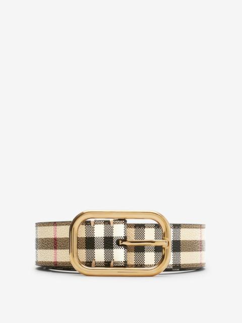 Check and Leather Belt