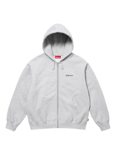 crest zip-up "SS 25 - Grey" hoodie