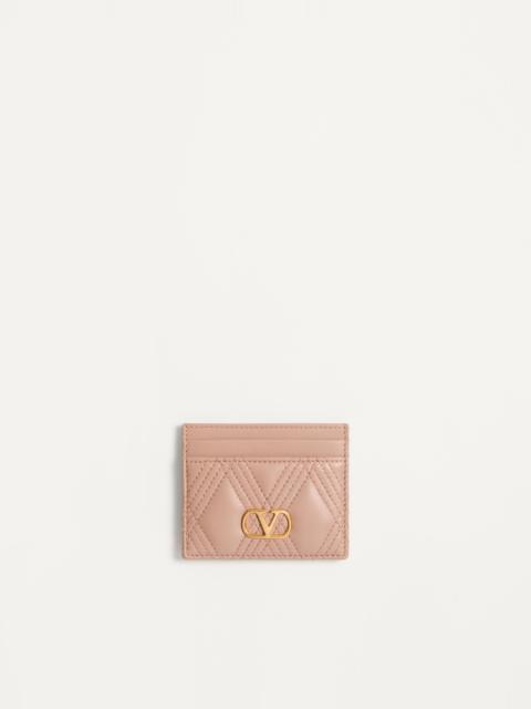 VALENTINO GARAVANI QUILTIE 67 CARDHOLDER IN QUILTED NAPPA LEATHER