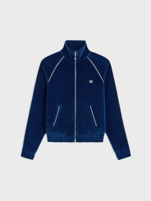 triomphe tracksuit jacket in velvet jersey