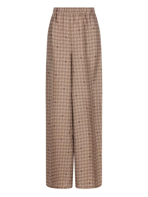 elasticated patterned trousers
