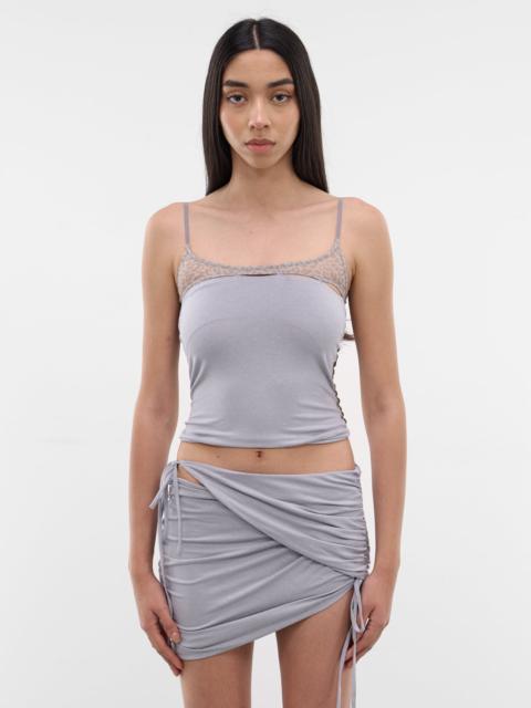 Blue Leopard Cut-Out Tank Top