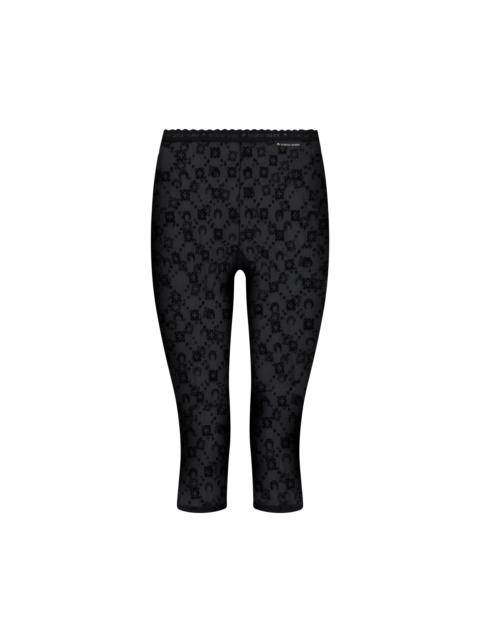 MOONOGRAM MESH FLOCK CAPRI PANTS