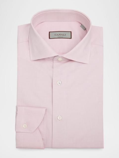 Men's Cotton Spread-Collar Dress Shirt
