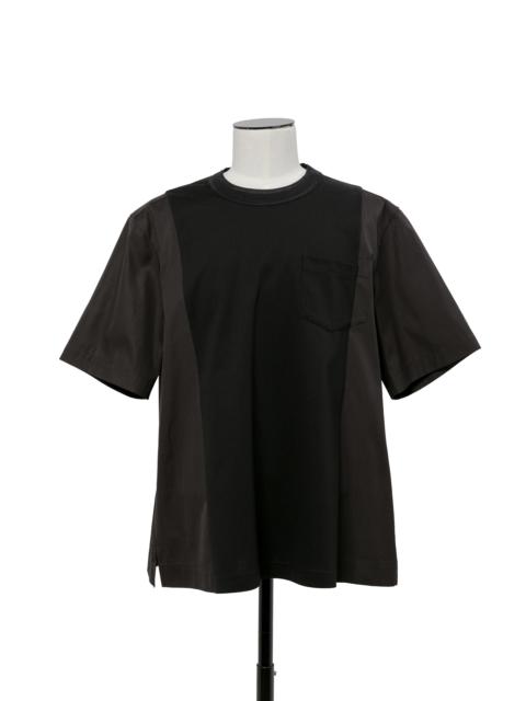 Poplin x Cotton Jersey T-Shirt