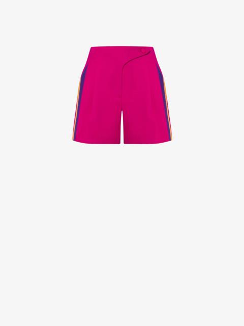 WOOL SHORTS WITH COLOUR BLOCK BANDS