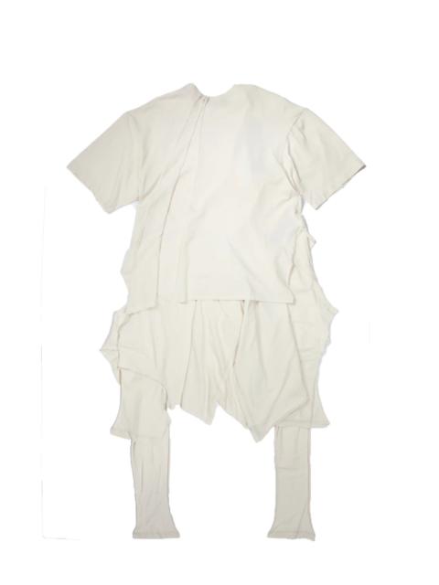 Ann Demeulemeester Seef High Comfort Deconstructed T-Shirt With "Hope" Print Ivory