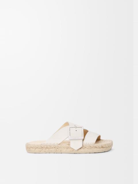 Petal espadrille slide in soft calfskin