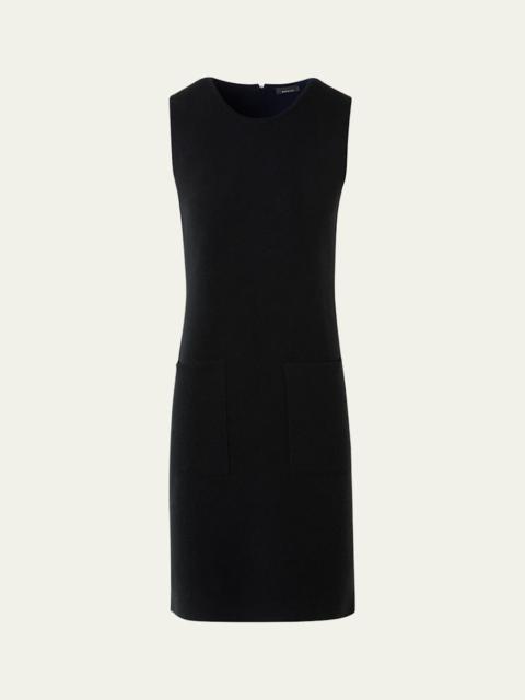 Cashmere Double-Face Knit Sleeveless Dress