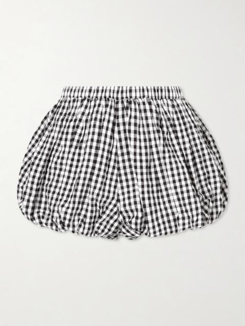 Briar Gathered Checked Cotton Shorts