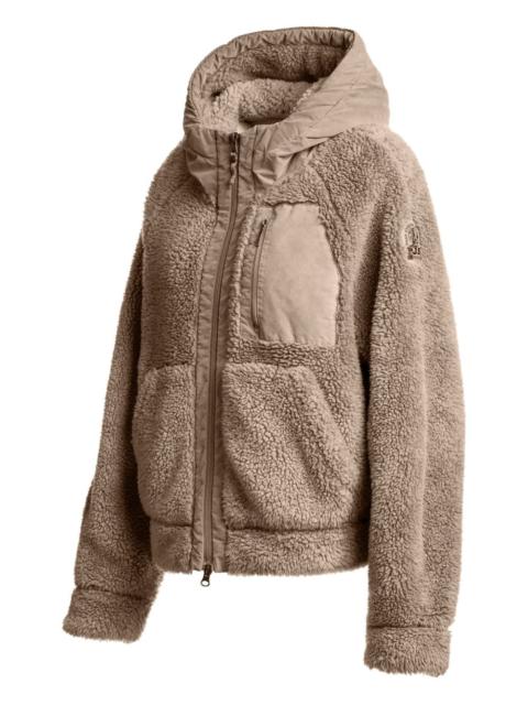 fleece-texture hooded jacket