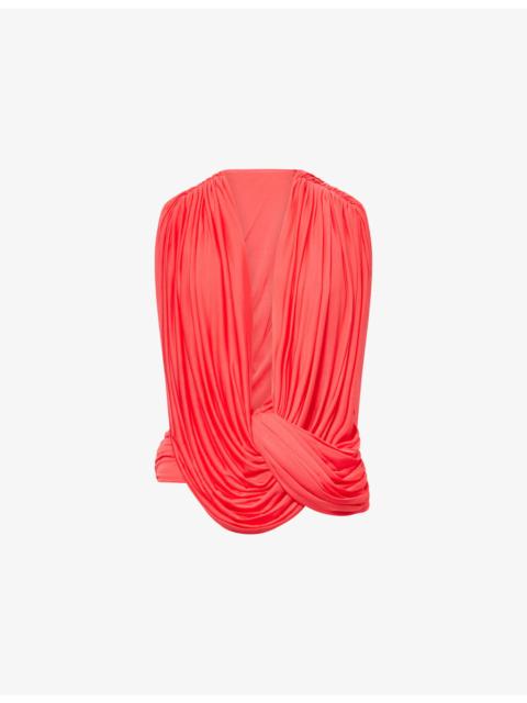 Ripple Drape Jersey Top