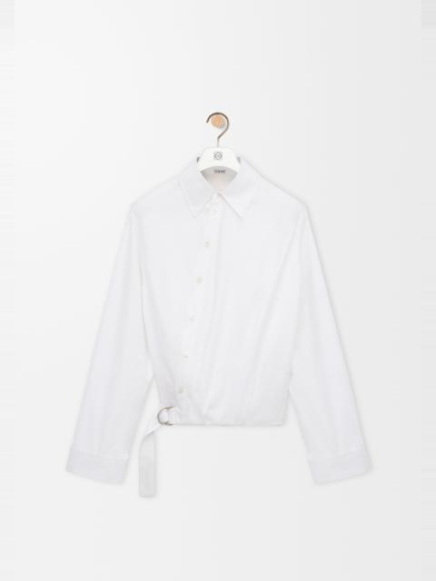 Draped shirt in cotton