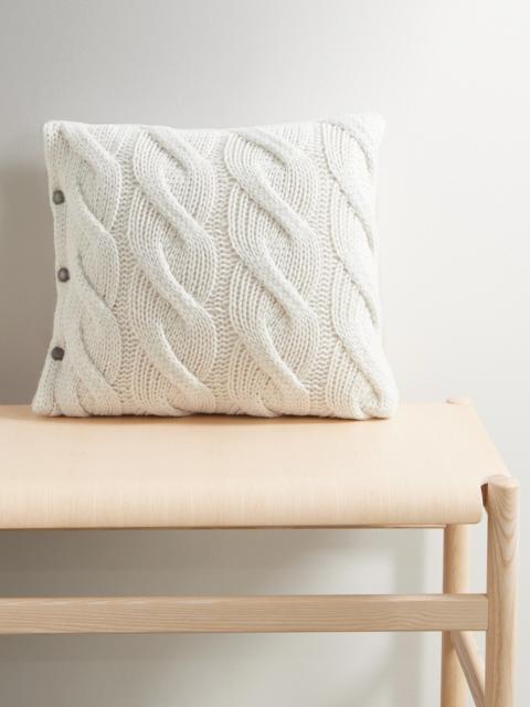Cable-knit Cashmere Pillow