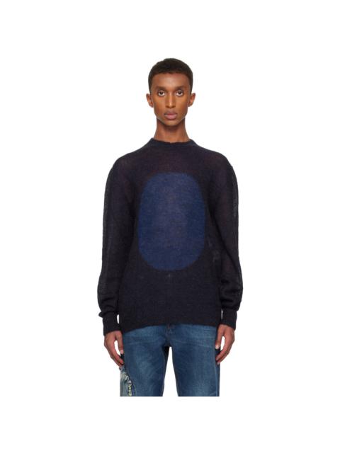 Navy Open Heart Sweater