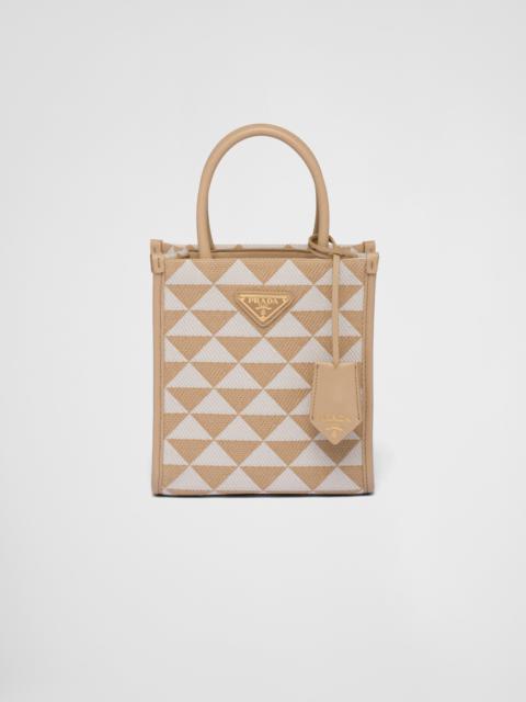 Prada Symbole embroidered fabric mini bag