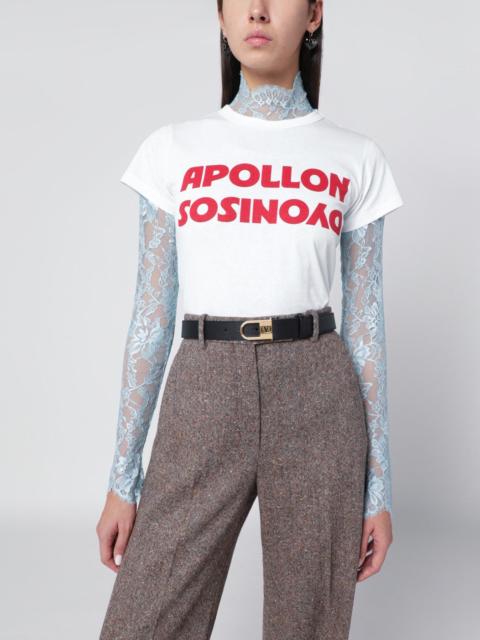 White T-shirt with Apollon/Dionysus print