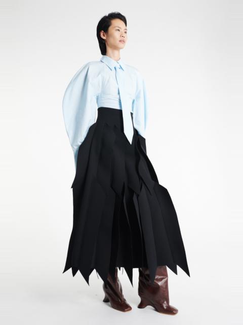 SKIRT WITH PANEL APPLIQUE BLACK