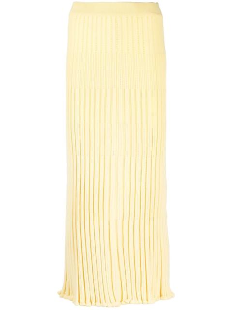 Zero ribbed-knit skirt