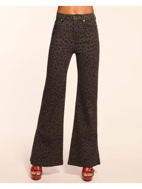 Tyra Printed High-Rise Flare Jean