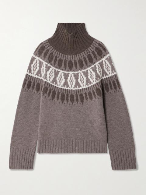 Whistler Fair Isle Cashmere Turtleneck Sweater