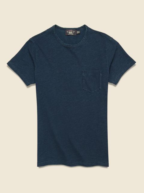 Cotton Jersey Pocket Tee - Indigo
