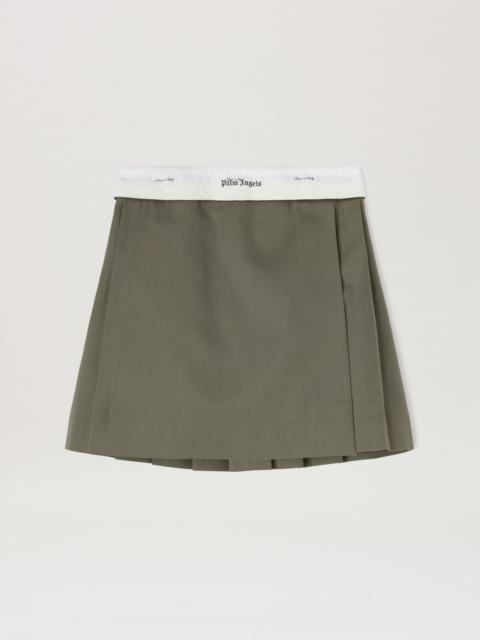Reversed Waistband Chino Skirt