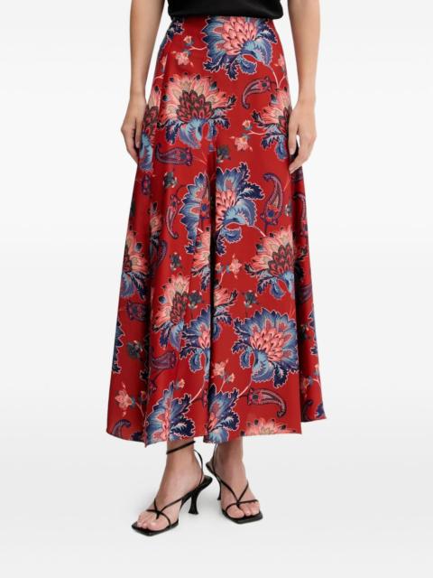 floral maxi skirt
