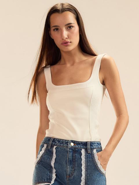 Tribeca Vegan Leather Combo Top