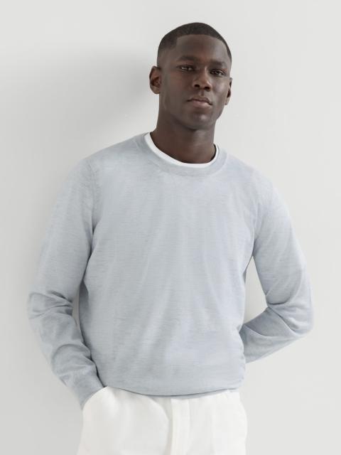 Lightweight cashmere, silk and linen sweater