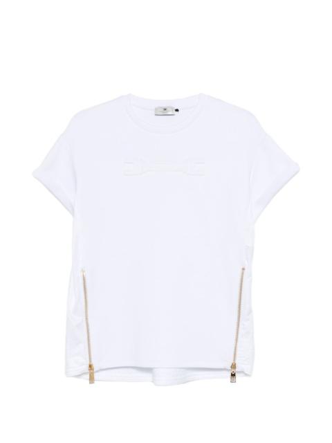 embossed zip T-shirt