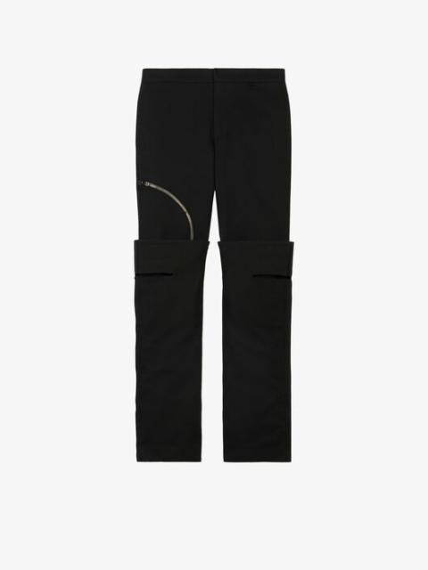 LAYERED EFFECT PANTS IN GABARDINE