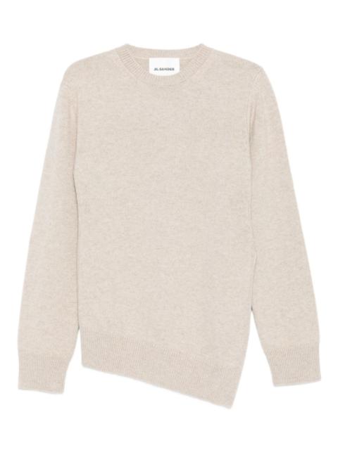 asymmetric-hem wool sweater