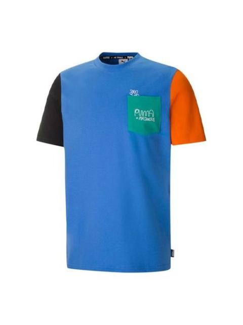 PUMA x Mr Doodle Crossover Casual Sports Round Neck Short Sleeve Blue 530652-83