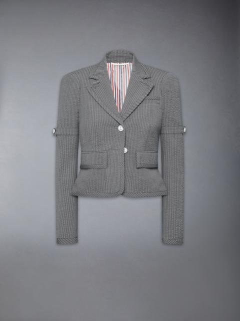 WOOL SEERSUCKER CROPPED JACKET
