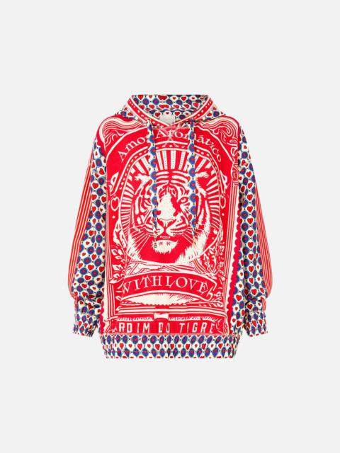 SILK BAND OVERSIZED HOODIE WITH POCKETS