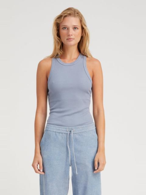STEEL BLUE RIB RACER TANK