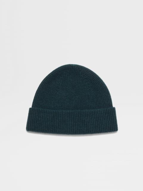 DARK GREEN OASI CASHMERE BEANIE