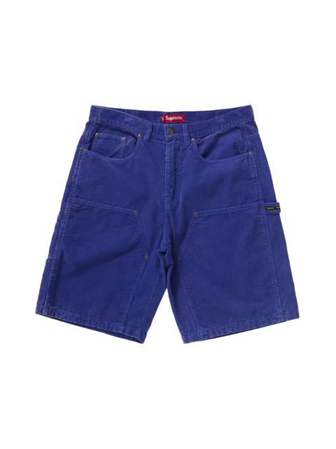 Supreme Washed Corduroy Double Knee Painter Short Blue