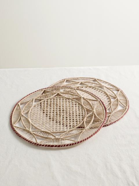 Set Of Two Raffia Placemats