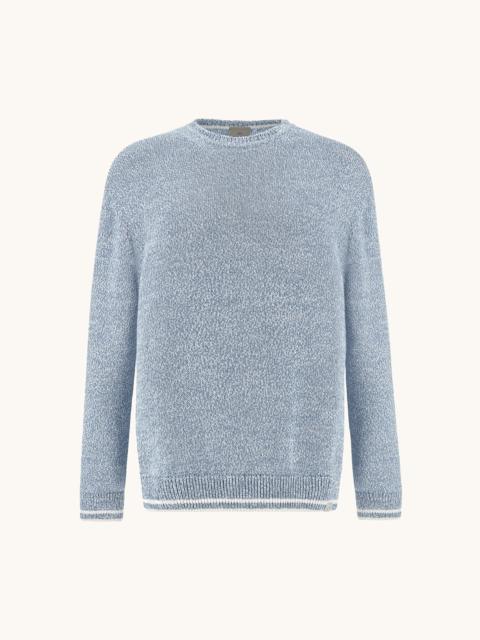 CREW‑NECK SWEATER IN PIUMA COTTON