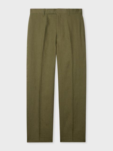 Khaki Linen Trousers