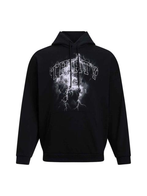 Under Armour Curry Tour Graphic Hoodie 'Black White' 6003495-001