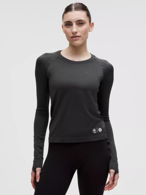 Team Canada Swiftly Tech Long-Sleeve Shirt 2.0 Waist Length *COC Logo