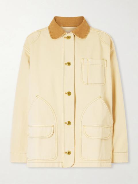 Pascual Corduroy-trimmed Cotton-canvas Jacket