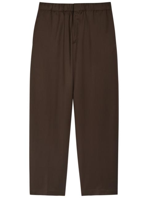 Lardini Tapered-leg Cotton Trousers