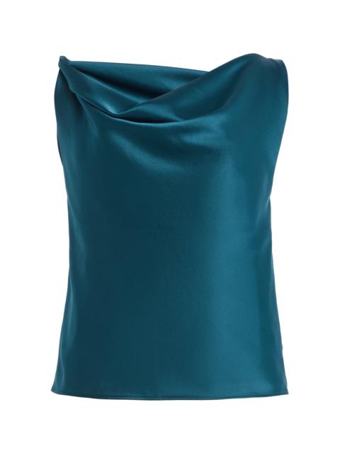 Barb Satin Shell Top blue