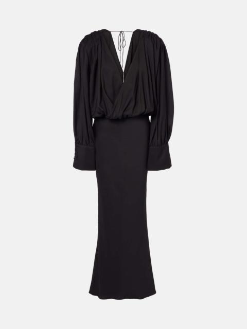 Savannah scarf-detail chiffon gown